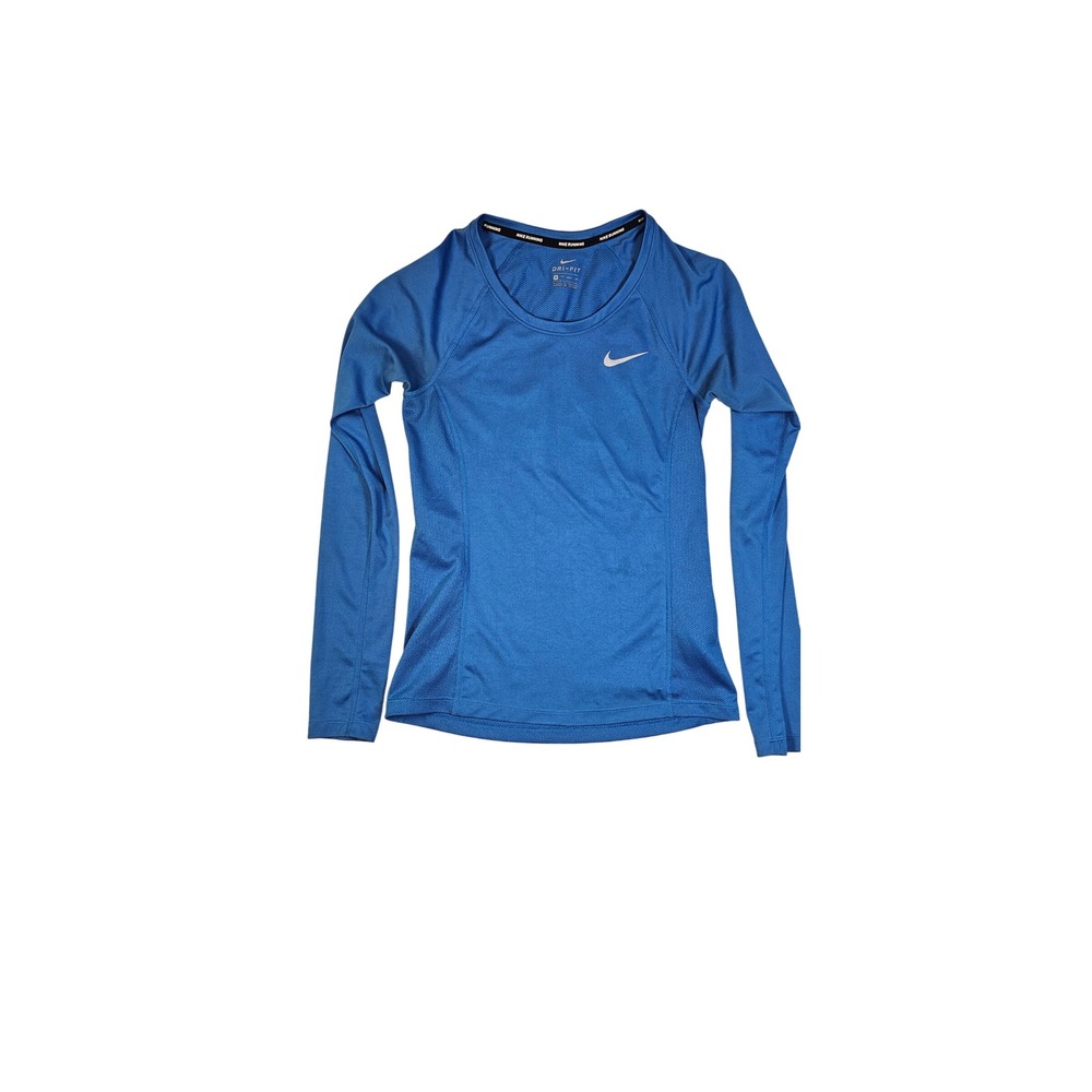 Nike Running Dri-FIT Long‎ Sleeve Shirt Blue Womens XS Performance Top